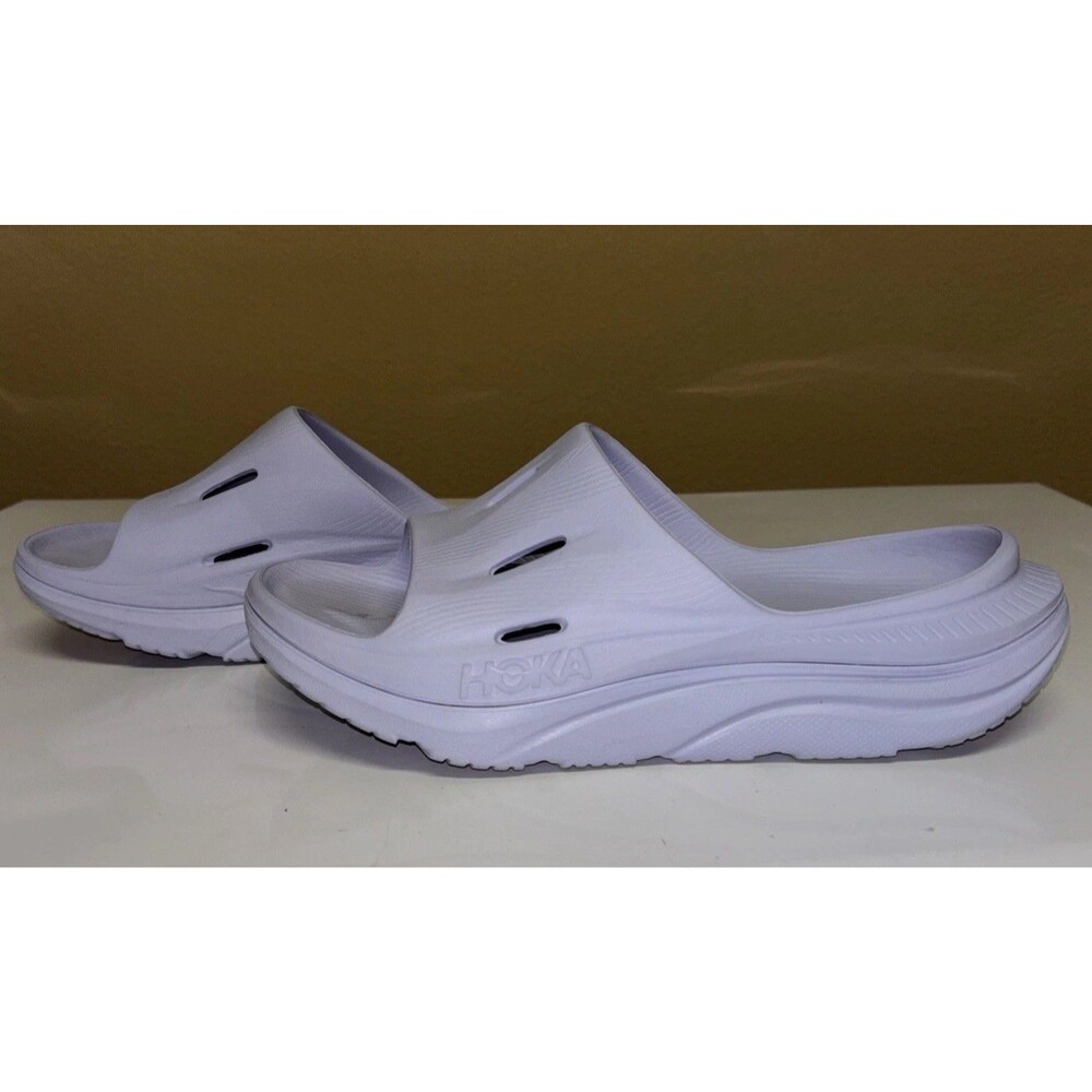 HOKA Ora Recovery Slide 3 Cloud Sandals Women 8 Lavender Post Run Recovery - Picture 2 of 6